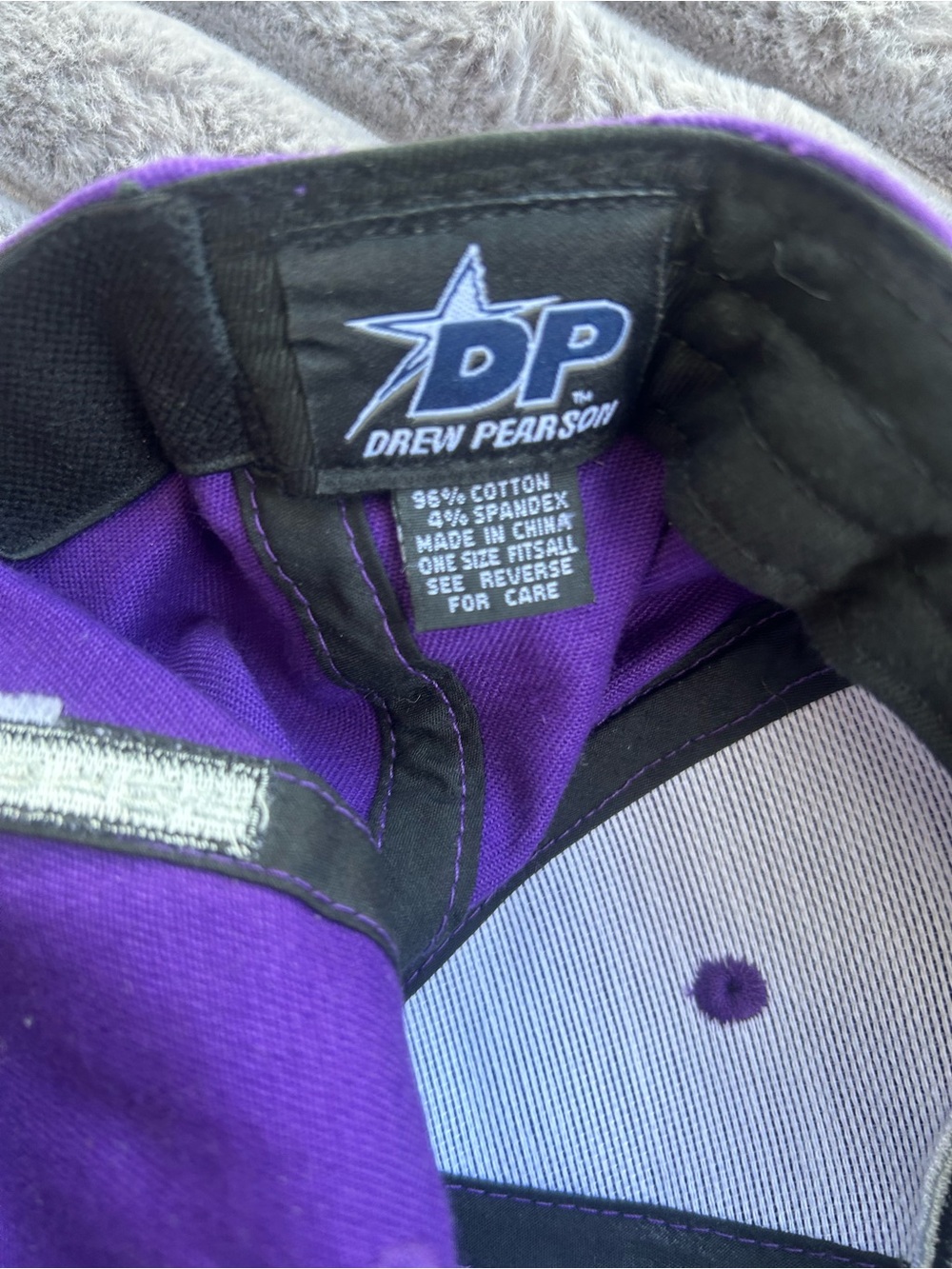 Vintage Drew Pearson Chicago Enforcers XFL Purple Fitted Baseball Cap - Picture 4 of 5